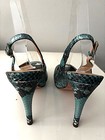 Cole Haan Women's Teal Snake Skin Platform Peep Toe Slingback Sandals 6.5 — photo 6