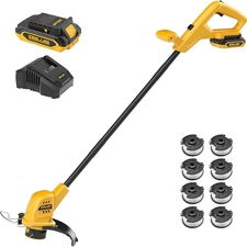 Cordless String Trimmer and Edger, 10 Inch 20V Weed Wacker Battery Operated Lawn