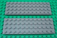 LEGO Lot of 2 Dark Bluish Gray 4x12 Plates