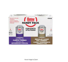 8 Oz. Purple CPVC and PVC Primer and Regular Clear PVC Cement Combo Pack