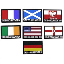 Airsoft Moral Patch These Colours Don?t Run Country Flag Nation Paintball Army 