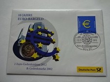 Numisbrief - 2-Euro Gedenkmünze 2012 - 10 Jahre Euro-Bargeld