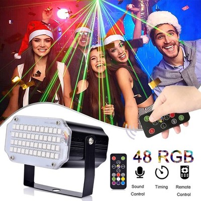 Mini Stroboskop Licht 48LED Disco Licht Partylicht Strobe Light&Fernbedienung