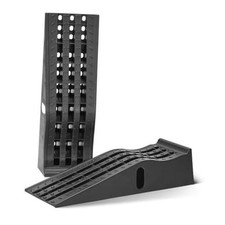 Automotive Loading Ramp, Textured Traction Surface, Black, 2 Pack