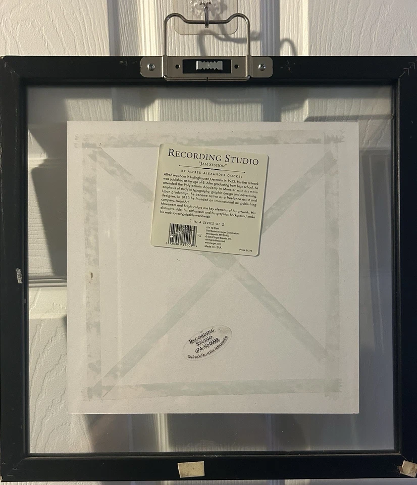 Impresión artística abstracta de ALFRED ALEXANDER GOCKEL JAM SESSION doble cara Vidrio 15x15 Foto 4 de 4