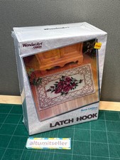 WonderArt Latch Hook Rug Kit 4870 RARE Rose Lattice 27x40 SEALED VINTAGE