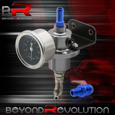 Turbo Supercharge Adjustable Fuel Pressure Regulator Oil Gauge Polish For Mini