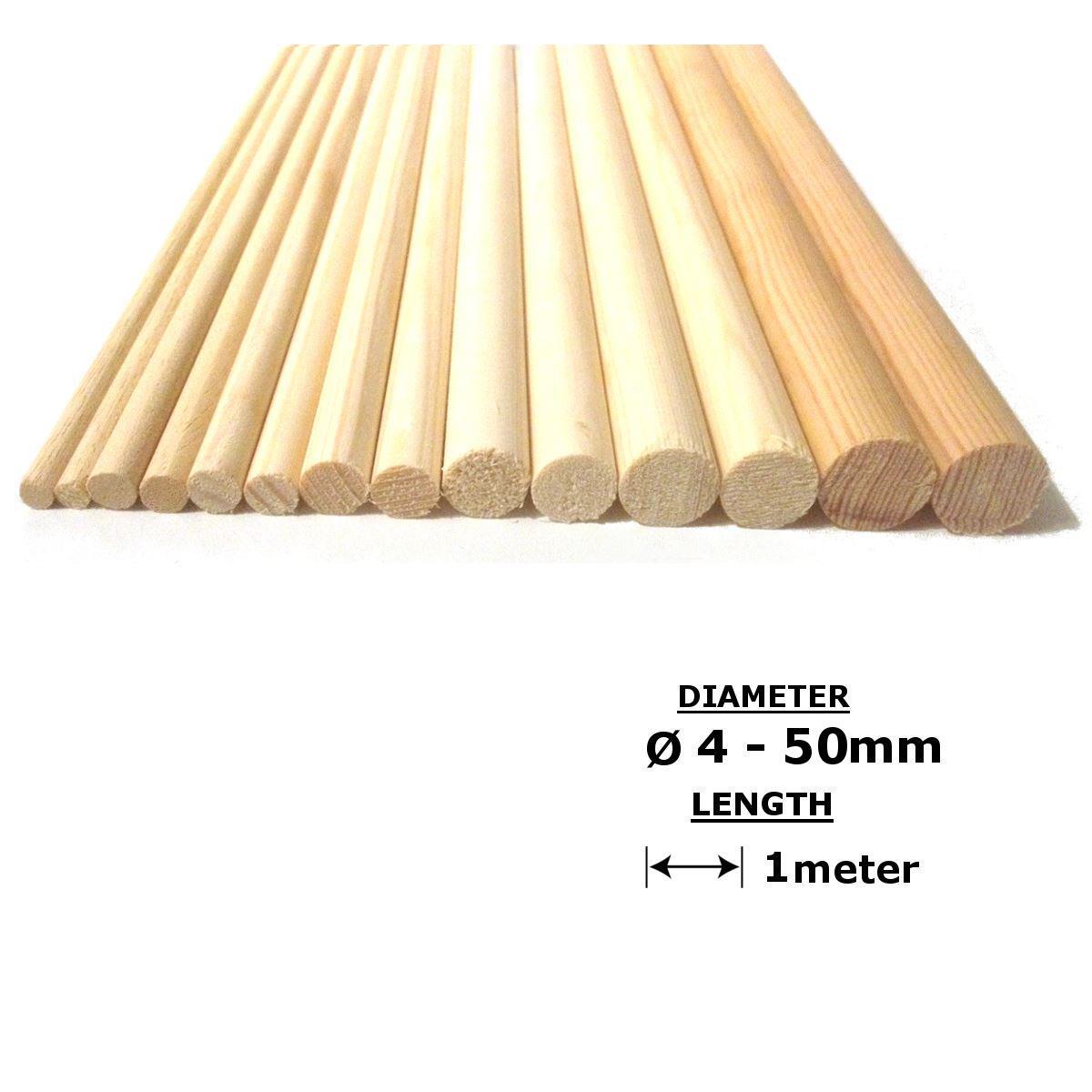 Beech Wood Dowels Smooth Rod Pegs 1m length, 4 50mm diameter eBay
