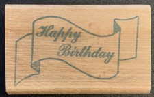 Rubber Stamp Happy Birthday Banner