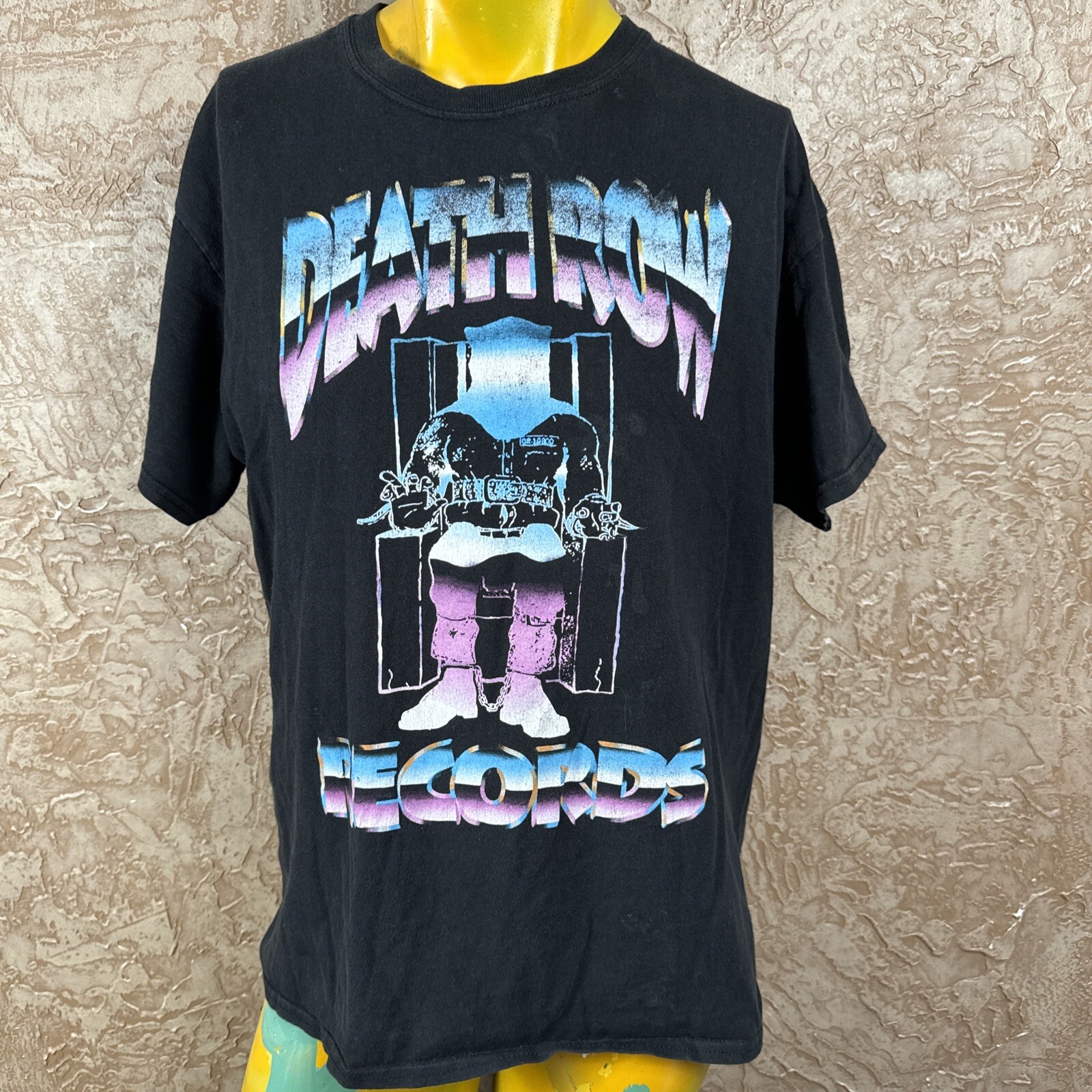 FILA T shirt uomo DEATH ROW RECORDS viola logo manica corta cotone grande