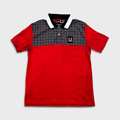 Fred Perry x Raf Simons Check Yoke Polo Shirt Mens Size 40 Fred Perry x Raf Simons Check Yoke Polo Shirt Mens Size 40