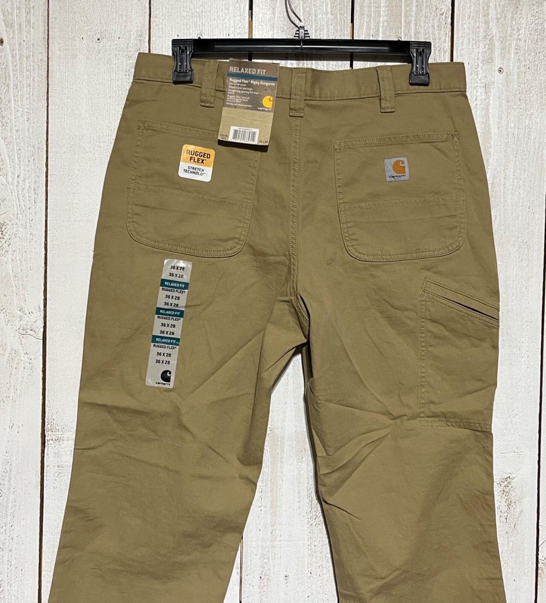 (取寄) カーハート メンズ ラギッド フレックス リグビー ダンガリー パンツ - メンズ Carhartt men Rugged Flex Rigby Dungaree Pant - Men's Dark Khaki MENS CARHARTT RIGBY DUNGAREE RELAXED FIT RUGGED FLEX CANVAS PANTS