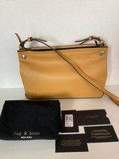 Rag  Bone Compass Leather Crossbody Bourbon Brown Bag - NWT
