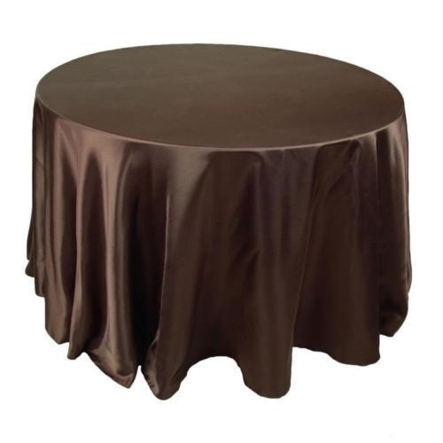5 Pack 132" Inch round Satin Tablecloth 21 COLORS Table Cover Wedding Banquet - Picture 4 of 27