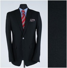 Mens Blazer 38R UK Size ANGELO LITRICO Black Sport Coat Jacket