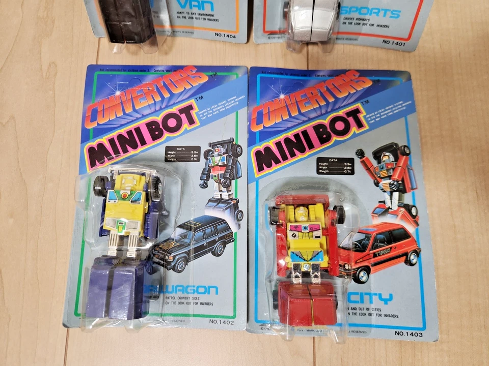Vintage Convertors Mini Bot 1984 Lot of 4 MOC NEW GOBOTS / TRANSFORMERS Figure - Image 3 of 4