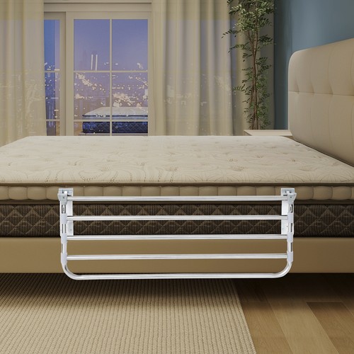 Ringhiera Letto di Sicurezza Portatile Pieghevole in Acciaio Inox per Anziani 90cm - Foto 2 di 19