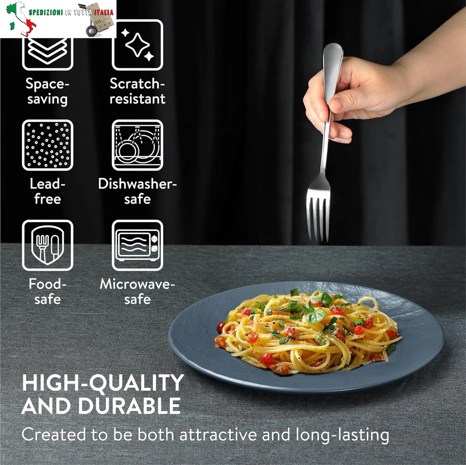 Servizio Piatti Piani Moderni Design - Set di Piatti 6 Persone Colorati Particol - Immagine 3 di 4