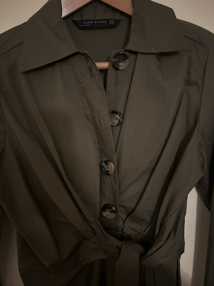 Zara Women Green Midi Dress Size XS eBay