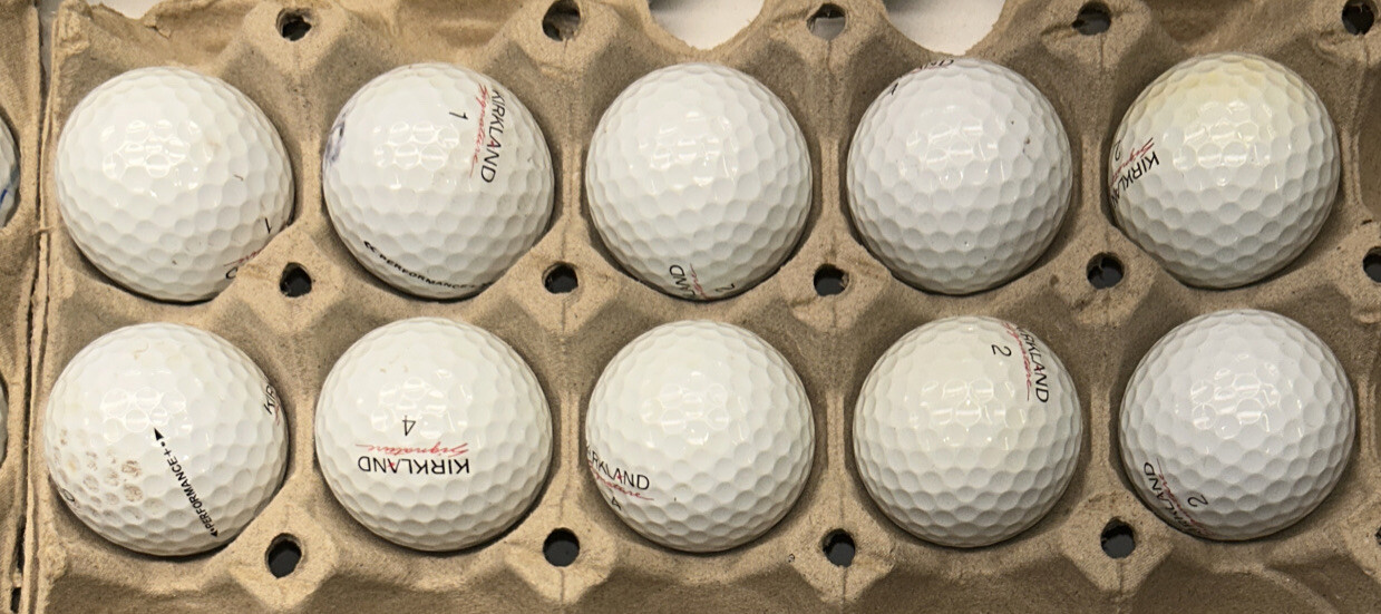 Kirkland Signature White Golf Balls Mixed Grade 100 Pack