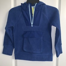 NWT Boys All In Motion Blue Pullover Microfleece Hoodie Hooded Jacket Sz XS 4/5