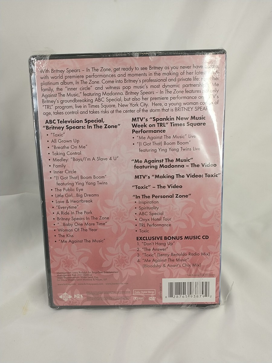 Britney Spears - In The Zone (DVD, 2004, 2-Disc Set, DVD/CD 2 Pack