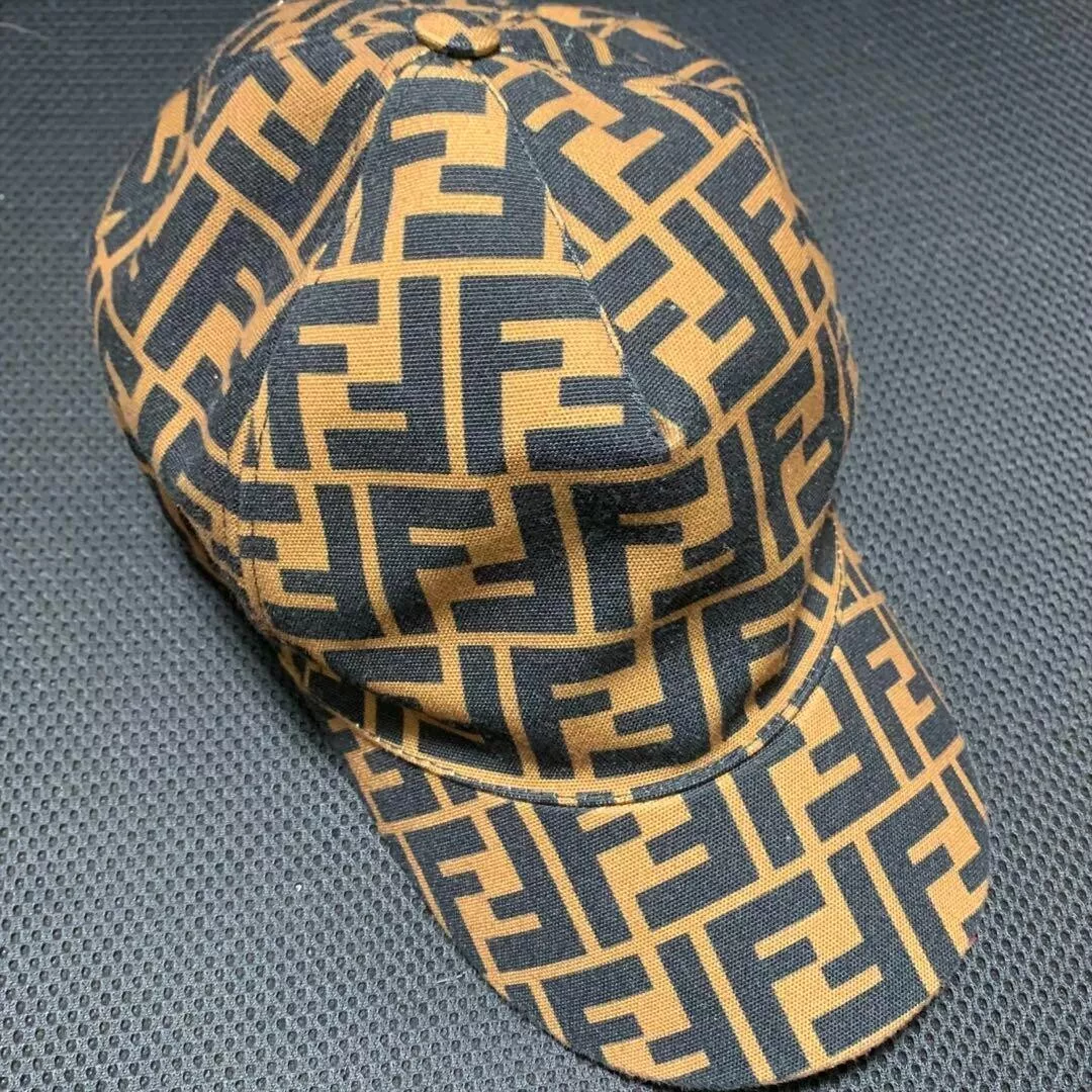 FENDI Baseball Cap Fendirama Logo Print Brown | eBay
