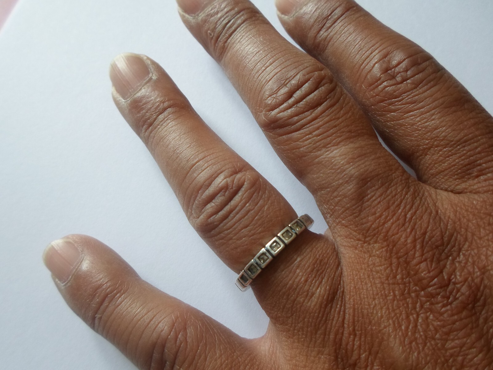 solid silver ring, ring, zirconium, Spirit, size … - image 3