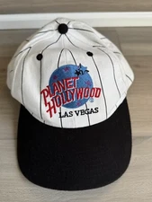 Vintage 90s Planet Hollywood Las Vegas Casino Promo Pinstripe Snapback Hat