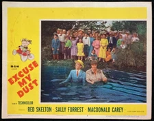 EXCUSE MY DUST Orig Movie Lobby Card Poster Red Skelton Early Road Race Comedy
