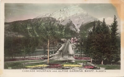 Cascade Mountain and Alpine Gardens Banff Alberta Postcard