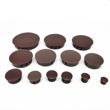 Round Plastic Brown Blanking End Cap Caps Tube Pipe Inserts Plug Bung 5mm - 60mm