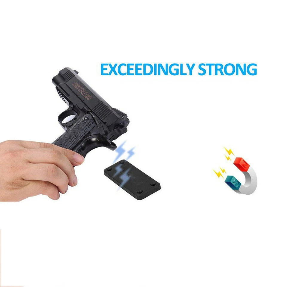 1-3 PCS Gun Magnet Mount Magnetic Holder Holster Concealed Pistol Car Desk Bed - Image 4 of 4