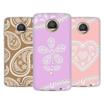 HEAD CASE DESIGNS LACES AND PEARLS 2 SOFT GEL CASE FOR MOTOROLA PHONES