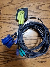 IOGear GCS62 2-Port 2x6' build-in Cables MiniView PS/2 KVM Switch