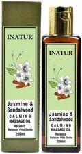Inatur Jasmine & Sandalwood Calming Massage Oil (200 ml) by INATUR