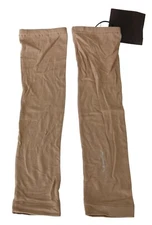 SCERVINO STREET Arm Warmer Viscose Beige One Size Women Sleeves 1 Pair RRP $100