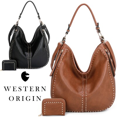 Concealed Carry Hobo Bag Crossbody Purse Shoulder Bag Handbag Wallet Women Totes