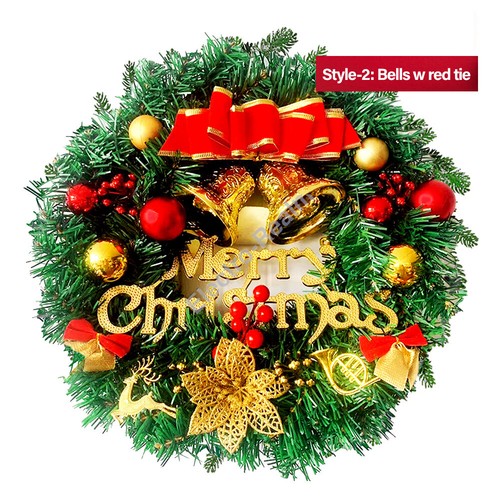 40cm Christmas Wreath Xmas Garland Decoration Front Door Hanging Light Australia - Picture 8 of 17