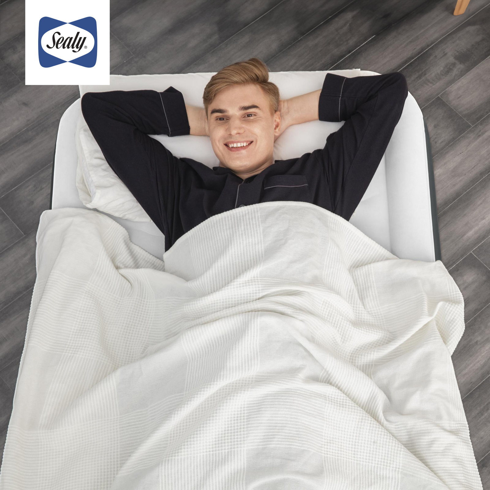 Sealy Tritech Twin Sized 18" Air Mattress Bed 2 Person w/BuiltIn AC