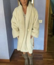 Cappotto donna Tg 44/46 ANTICOLI Bianca Avorio pelliccia usata, Occasione