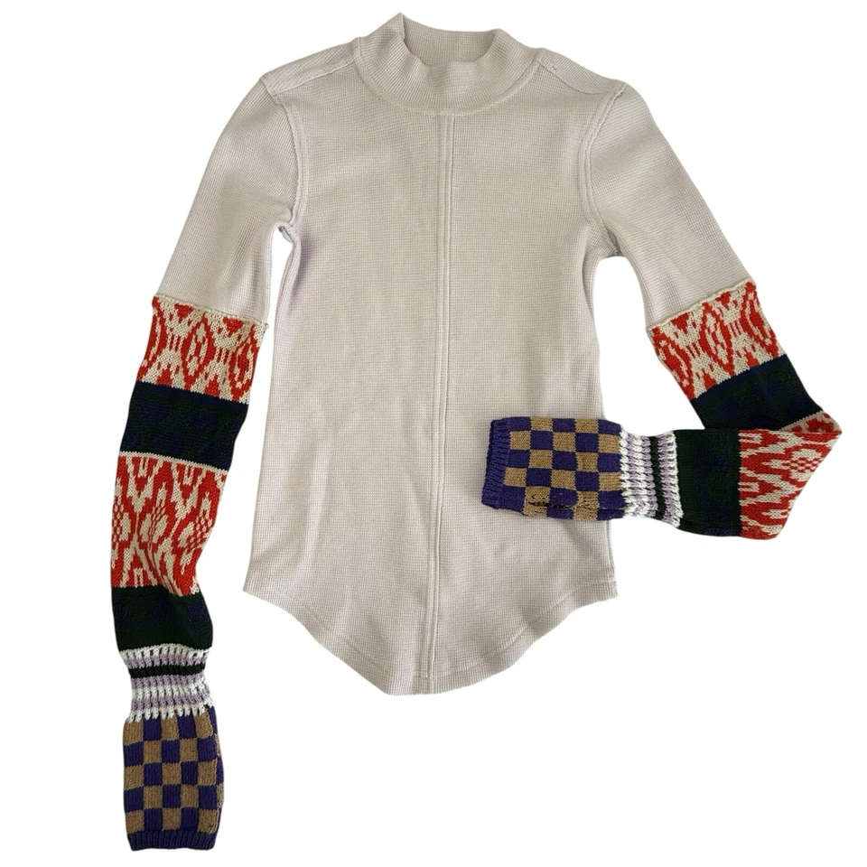 We the Free People Gorgeous Puño Térmico Manga Larga Top Rosa Combo XS Foto 2 de 4