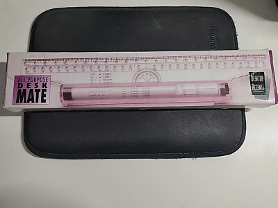All Purpose Desk Mate Ruler Compass Protractor T-Square-Original Box Opened With