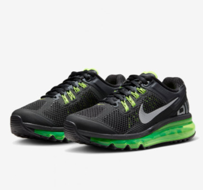 Nike Air Max 2013 GS Youth/Women's Black/Green Size 5Y = Women's Size 6.5 NEW