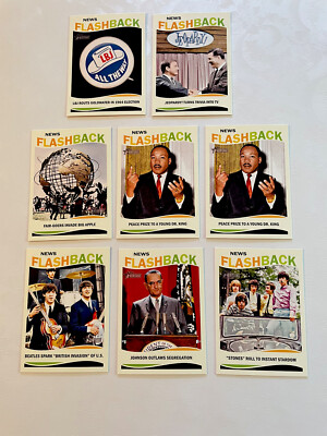 2013 Topps Heritage News Flashbacks 8 Card Lot