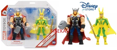 Disney Store Marvel THOR & LOKI 2 piece Action Figure Set #33