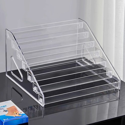 3-7 Tier Clear Acrylic Collector Card Display Stand Rack Shelf For Trading Cards - Picture 4 of 16