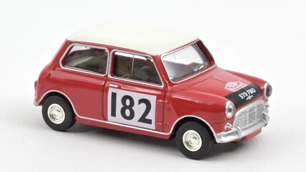 Mini Cooper S 1964 Tartan Rot Mit Rennnummer 182 1:54 Modell 310522 Norev-image