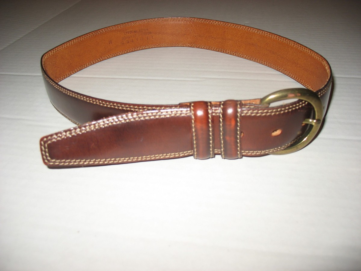 LIMITED - BROWN GENUINE LEATHER BELT - MADE IN ITALY 