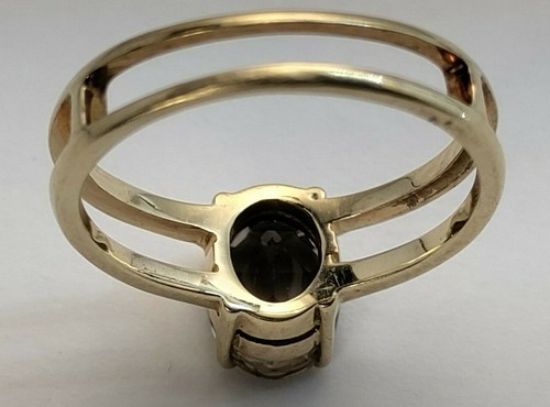 1.60ct Vintage 14k Yellow Gold Smoky Quartz Ring Sz5 - Picture 7 of 8
